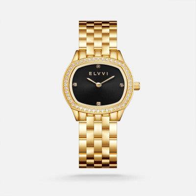ساعة نسائية إلڤي بسير ستيل ذهبي - Ebuy.sa