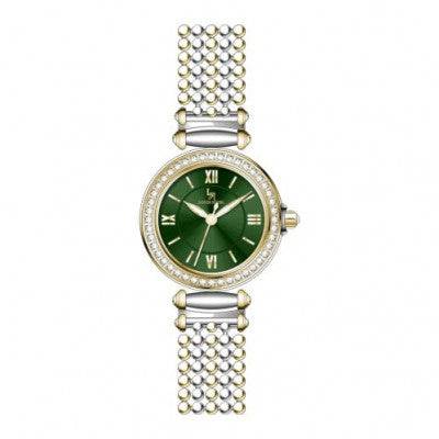 ساعة نسائي لويس ريفال LR5046 لونين ذهبي ميناء اخضر - Ebuy.sa