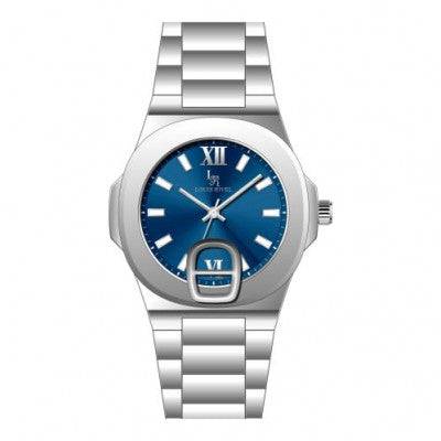 ساعة رجالي لويس ريفالLR25209فضي ميناء ازرق - Ebuy.sa