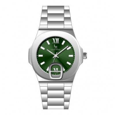 ساعة رجالي لويس ريفالLR25209فضي ميناء اخضر - Ebuy.sa