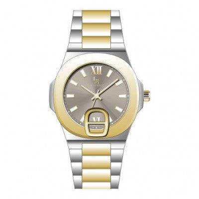 ساعة رجالي لويس ريفالLR25209 لونين ذهبي  ميناء رصاصي - Ebuy.sa