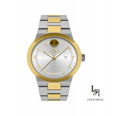 ساعة رجالي لويس ريفال 2437 لونين ذهبي ميناء ابيض - Ebuy.sa