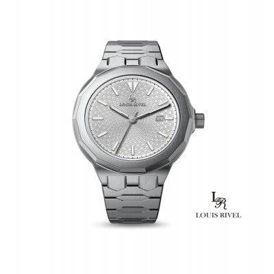 ساعة رجالي لويس ريفال 1099 فضي ميناء ابيض - Ebuy.sa