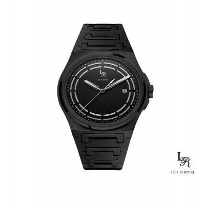 ساعة رجالي لويس ريفال 1215 اسود ميناء اسود - Ebuy.sa