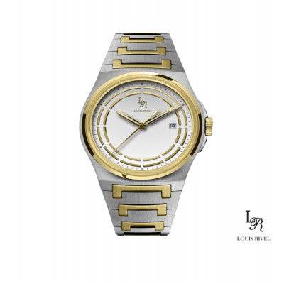 ساعة رجالي لويس ريفال 1215 لونين ذهبي ميناء ابيض - Ebuy.sa