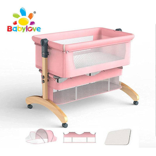 سرير أطفال محمول قابل للنقل ،  قابل للطي ، متعدد الوظائف - زهري 33-602-14P - Ebuy.sa