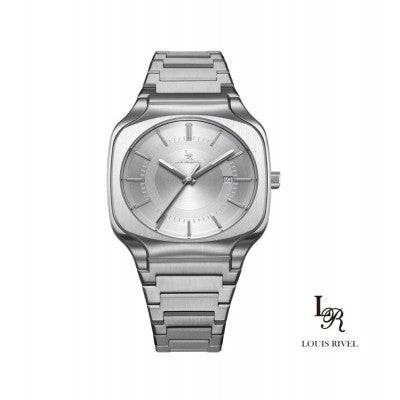 ساعة رجالي لويس ريفال 1206 فضي كامل - Ebuy.sa
