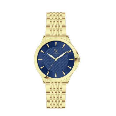 ساعة رجالي لويس ريفال 21024 ذهبي ميناء ازرق - Ebuy.sa