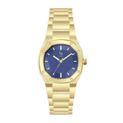 ساعة رجالي لويس ريفال 21019 ذهبي ميناء ازرق - Ebuy.sa