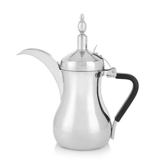 دلة ستانليس ستيل كهربائية لتحضير القهوة العربية والشاي - فضي - Ebuy.sa