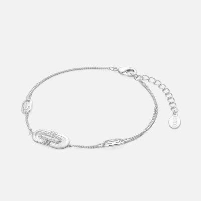 ‎ اسوارة نسائية بتصميم أنيق بلون فضي - Ebuy.sa