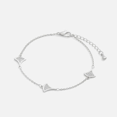 ‎ اسوارة نسائية عصرية باللون الفضي - Ebuy.sa