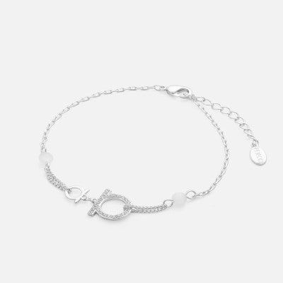 ‎ اسوارة نسائية أنيقة باللون الفضي - Ebuy.sa