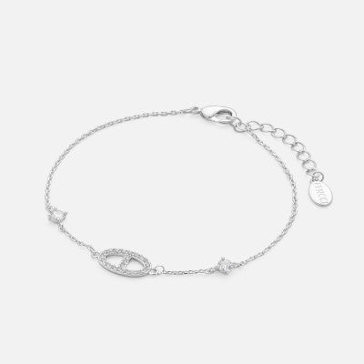 سوار نسائي بتصميم أنيق بلون فضي - Ebuy.sa