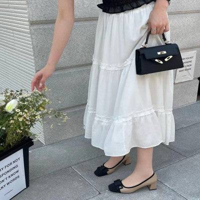 ‎ حذاء نسائي بكعب بلون بني وأسود - Ebuy.sa