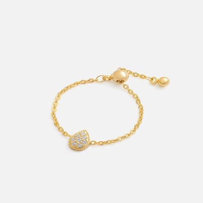 ‎ خاتم نسائي بتصميم عصري بلون ذهبي - Ebuy.sa