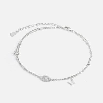 ‎ خلخال نسائي ناعم بلون فضي - Ebuy.sa