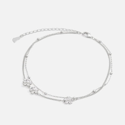 ‎ خلخال نسائي أنيق بلون فضي - Ebuy.sa