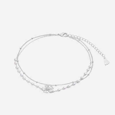 ‎ خلخال نسائي أنيق بلون فضي - Ebuy.sa