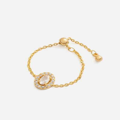 ‎ خاتم نسائي بتصميم عصري بلون ذهبي - Ebuy.sa