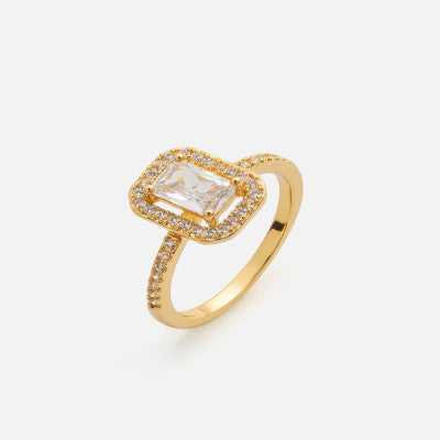 ‎ خاتم نسائي بتصميم فاخر بلون ذهبي - Ebuy.sa