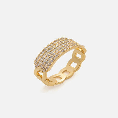 ‎ خاتم نسائي بتصميم ملفت بلون ذهبي - Ebuy.sa