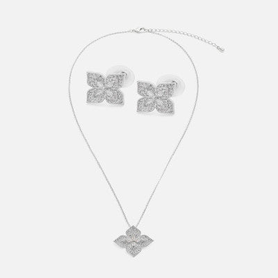 ‎ طقم نسائي أنيق باللون الفضي - Ebuy.sa