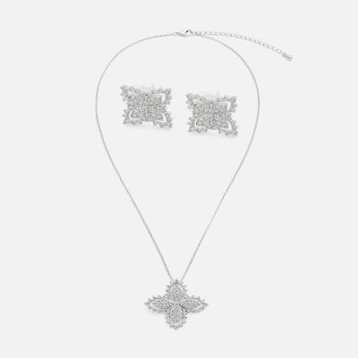 ‎ طقم نسائي أنيق باللون الفضي - Ebuy.sa