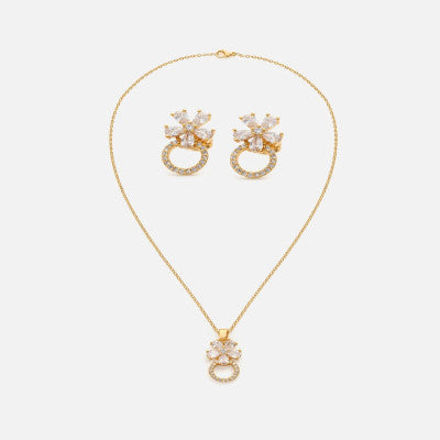 ‎ طقم نسائي كلاسيك باللون الذهبي - Ebuy.sa