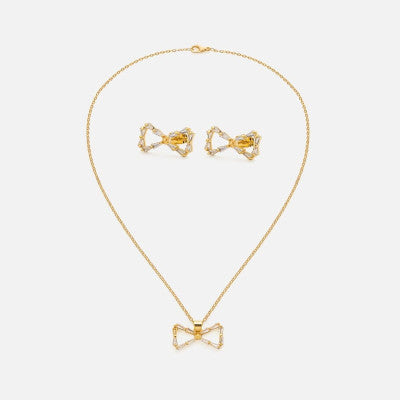 ‎ طقم نسائي راقي باللون الذهبي - Ebuy.sa