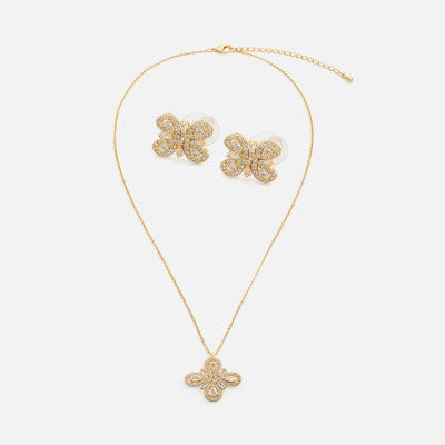 ‎ طقم نسائي أنيق باللون الذهبي - Ebuy.sa