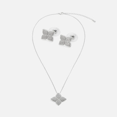 ‎ طقم نسائي أنيق باللون الفضي - Ebuy.sa