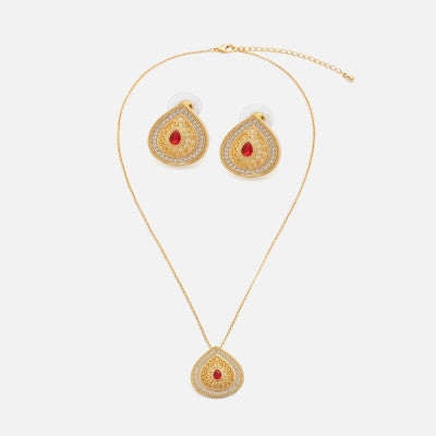 ‎ طقم نسائي فاخر باللون الذهبي - Ebuy.sa