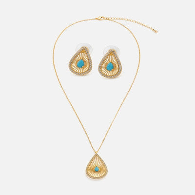 ‎ طقم نسائي أنيق بلون ذهبي - Ebuy.sa