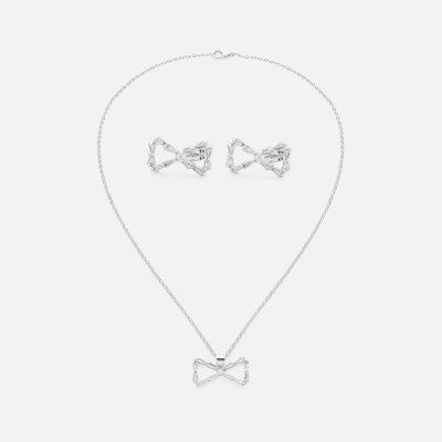 ‎ طقم نسائي راقي باللون الفضي - Ebuy.sa