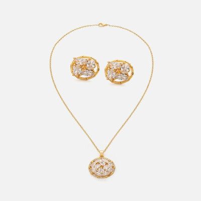 ‎ طقم نسائي أنيق باللون الذهبي - Ebuy.sa