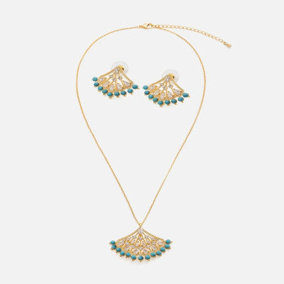 ‎ طقم نسائي فاخر باللون الذهبي - Ebuy.sa