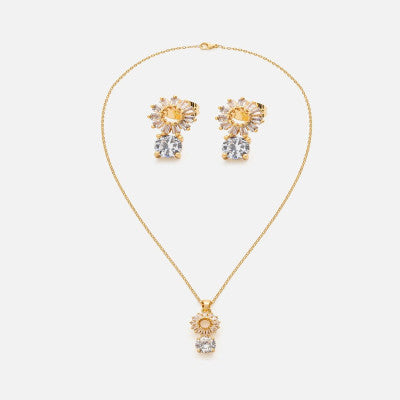 ‎ طقم نسائي أنيق باللون الذهبي - Ebuy.sa