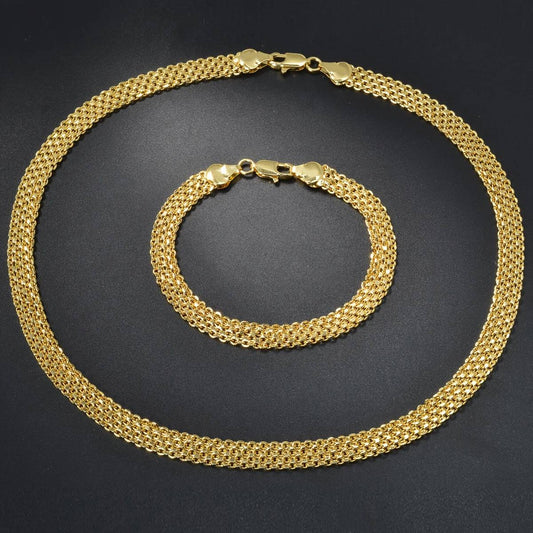 طقم مكون من قلادة وسوار بتصميم عصري - Ebuy.sa