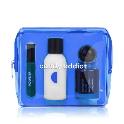 كاندي أديكت - مجموعة باودر مسك تريو  أو دو برفيوم 50 مل + عطر للشعر 50 مل + زيت عطري 10 مل - Ebuy.sa