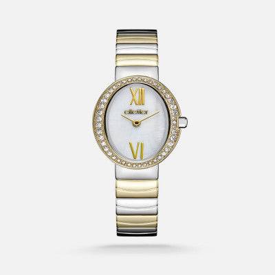 ساعة نسائية اليتير ستيل بلون ذهبي وفضي - Ebuy.sa