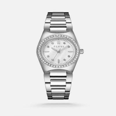 ساعة نسائية إلڤي بسير ستيل بلون فضي - Ebuy.sa