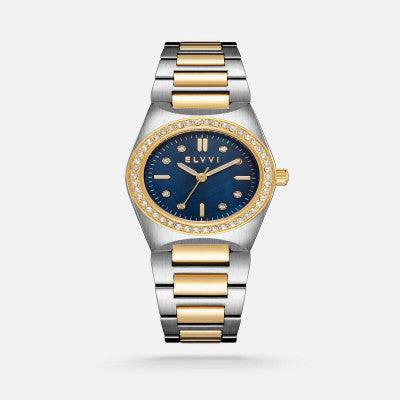 ساعة نسائية إلڤي بسير ستيل بلون فضي وذهبي - Ebuy.sa