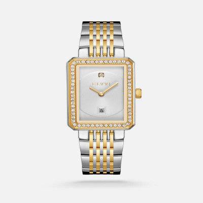 ساعة نسائية إلڤي بسير ستيل بلون فضي وذهبي - Ebuy.sa