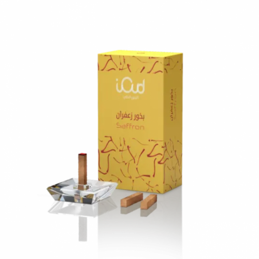 اي عود - البخور الذكي بخور الزعفران الفاخر مع بودرة الكليمنتان - ١٦ عود - Ebuy.sa