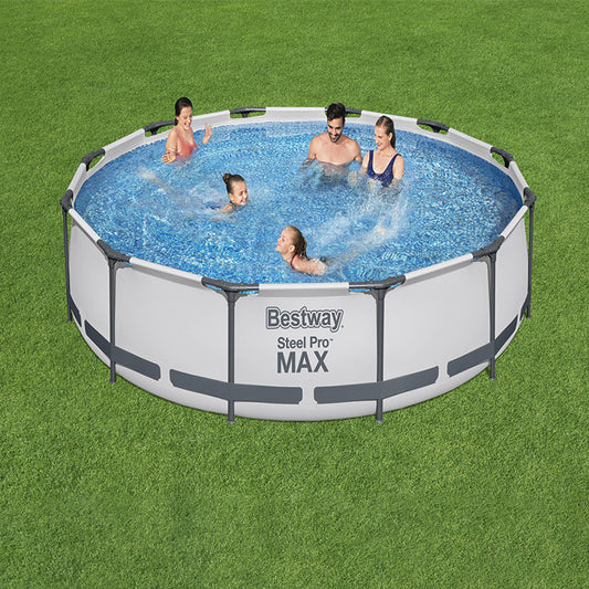 مسبح شراع فريم دائري مع فلتر 427CM x 84CM 26-56595 - Ebuy.sa