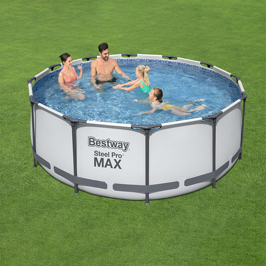 بست واي-مسبح شراع فريم دائري مع فلتر وسلم  366CM x 100CM 26-56418 - Ebuy.sa