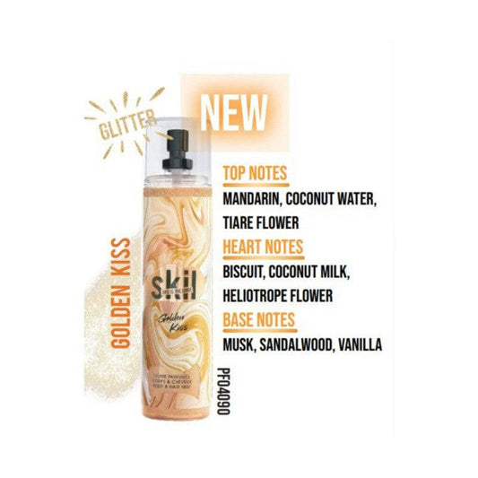 سكيل - معطر الجسم و الشعر مع لمعة جولدن كيس 250 مل - Ebuy.sa