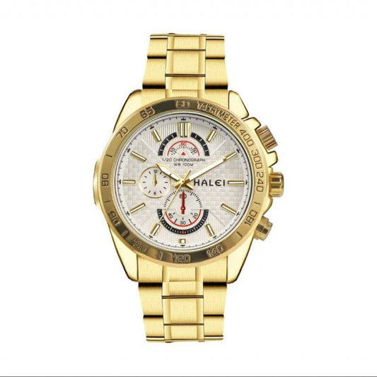 ساعة رجالية ستيل بلون ذهبي - Ebuy.sa