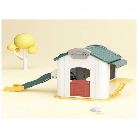 بيت لعب كبير  للأطفال مع زحليقة ومكتب وكرة سلة 4*1 ,297*150*146 سم - Ebuy.sa